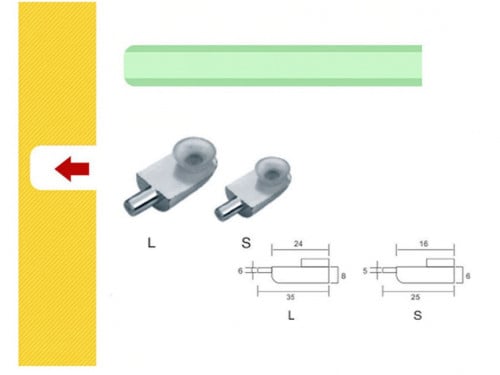 حامل زجاج لون كروم