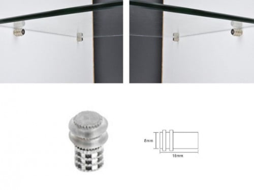 حامل رف زجاج لون كروم