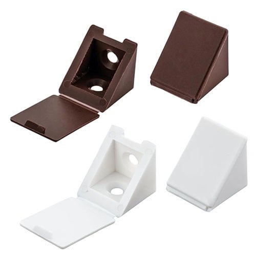 زاوية تثبيت بلاستيكية مع غطاء أنيق