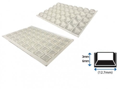 مصدات ربل مربعة شفافه