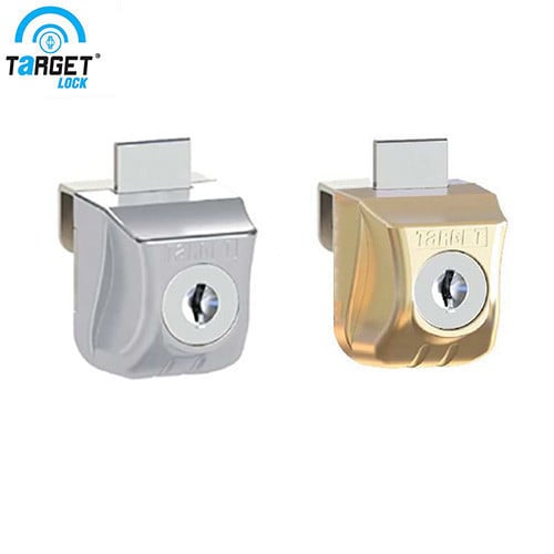 Single glass door cabinet lock