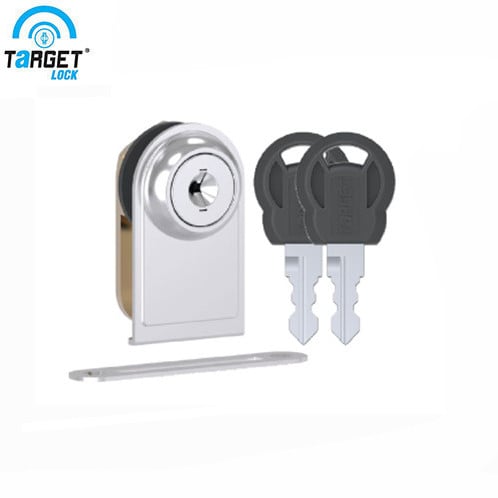 Single glass door cabinet lock