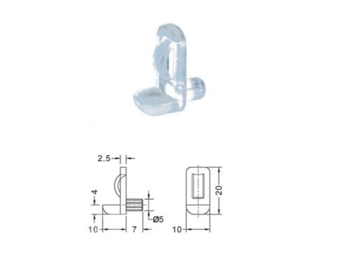 حامل رف زجاج