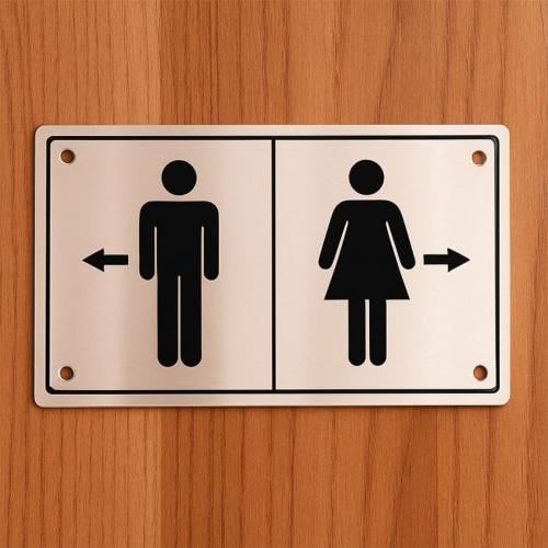 لوحة إرشادية لدورات المياه – رجال / نساء