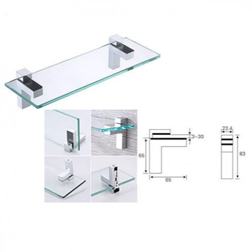 Holder glass  shelf chrom color
