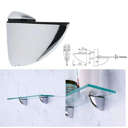 Chrome Glass Shelf Bracket