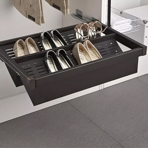 Pull-out metallic shoes rack