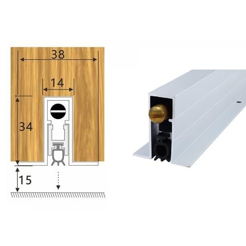 فرشة باب أوتوماتيكية من الألمنيوم – ربل أسود