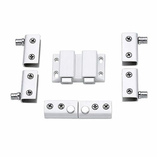 Glass Hinges for Double Doors with Push-to-Open System