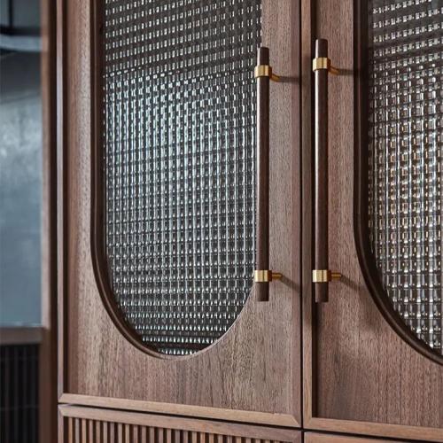 Luxurious Wooden Handles with Elegant Metal Touch