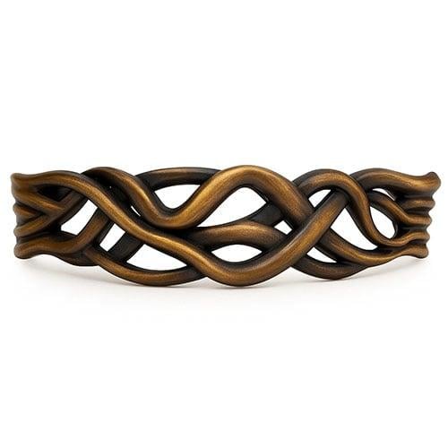 مقبض خزانة فاخر بتصميم جدائل معدنية عريقة