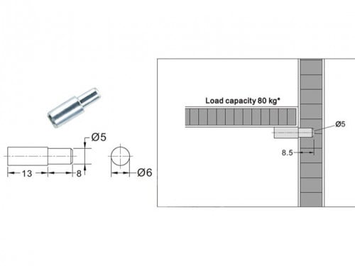 حامل رف خشب