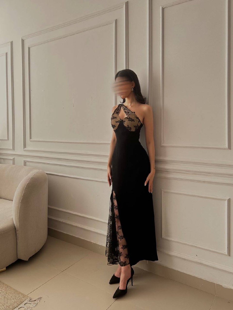 فستان اسود دانتيل