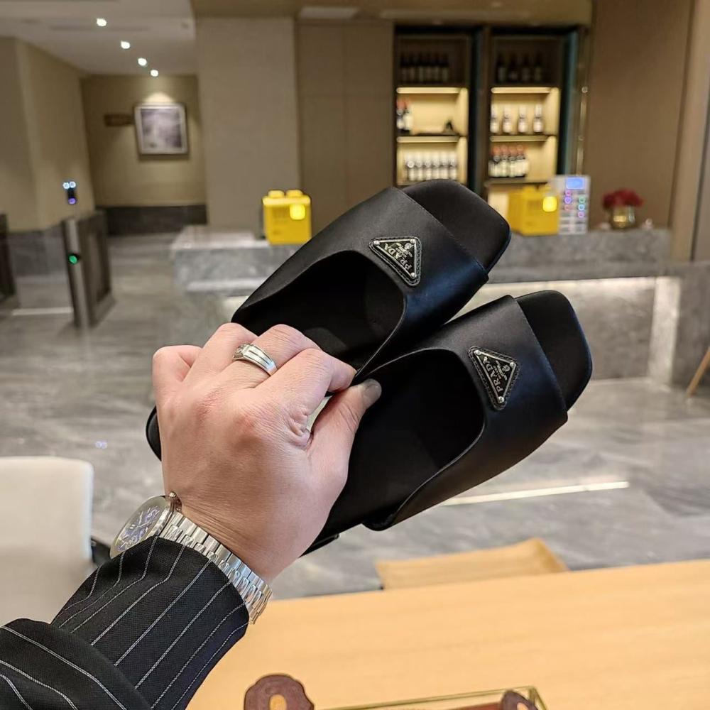 Prada Flat Satin Sandals - Exotic Fashion