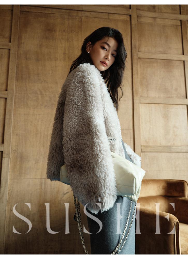 جاكت نسائي فرو رمادي