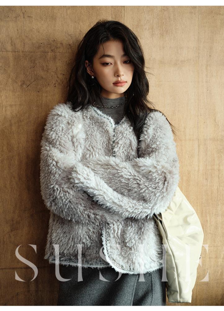 جاكت نسائي فرو رمادي