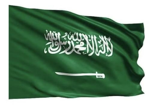 علم السعودية 60*90 بشعار لا إله إلا الله