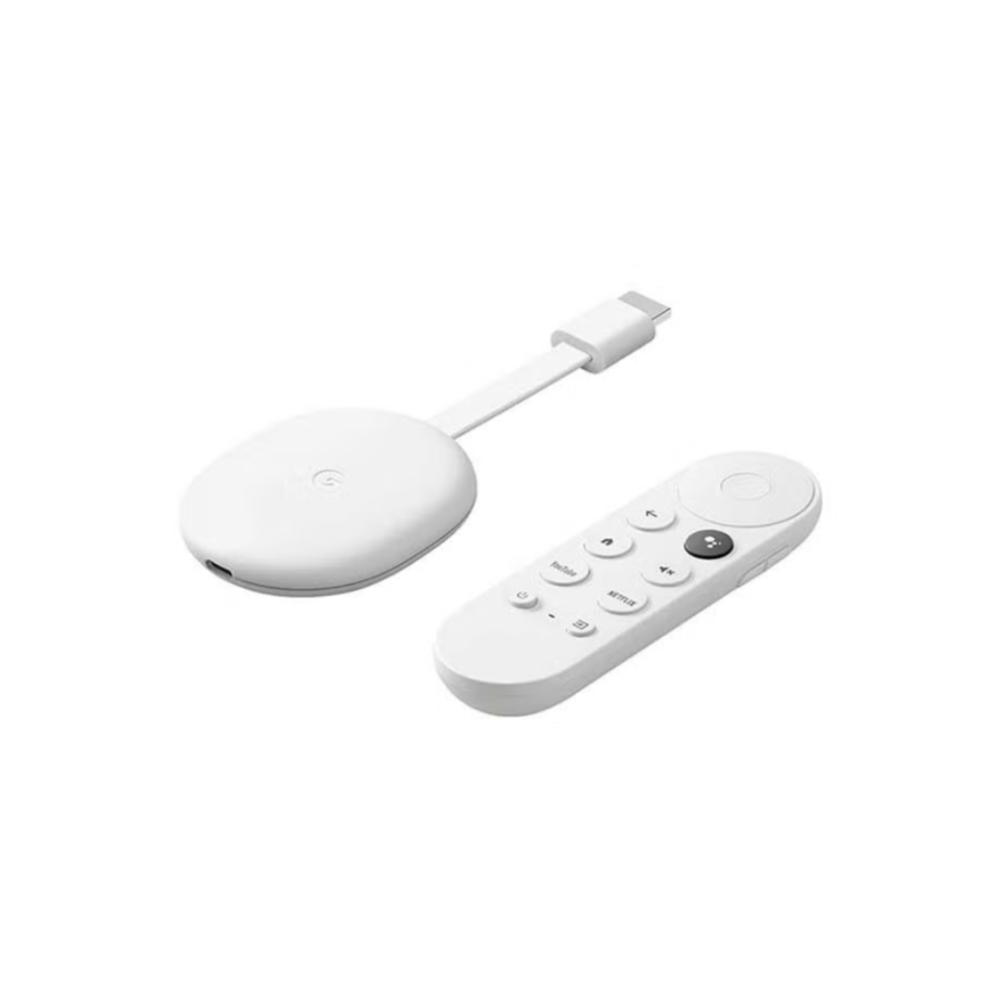 Chromecast مع Google TV - 4K مع جهاز بث عن بعد أبيض
