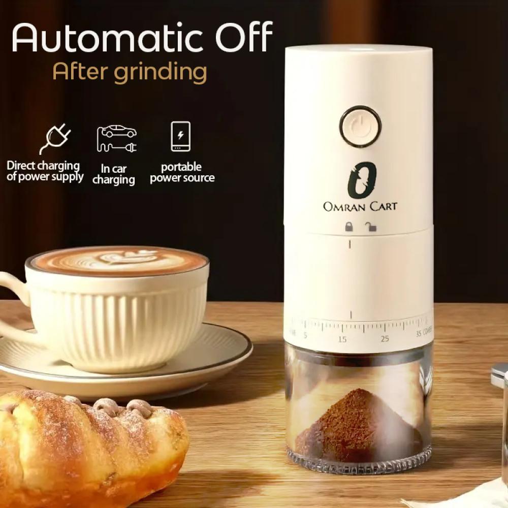 Electric Coffee Grinder Portable USB Charging 38-Level Adjustable