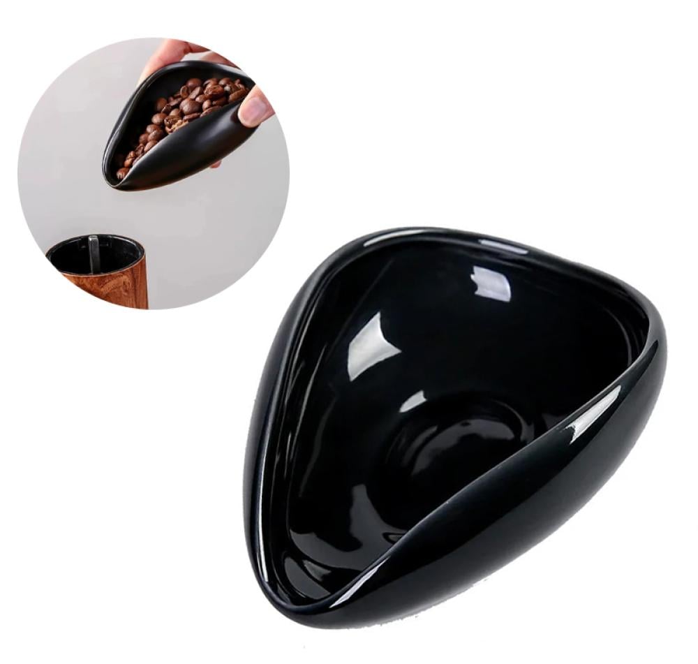 Ceramic Dosing Cup/Tray for Coffee & Tea, Black, Coffee Bar Accessories, Espresso Coffee Bean Dosing Cup, Perfect for Accurate Measurements