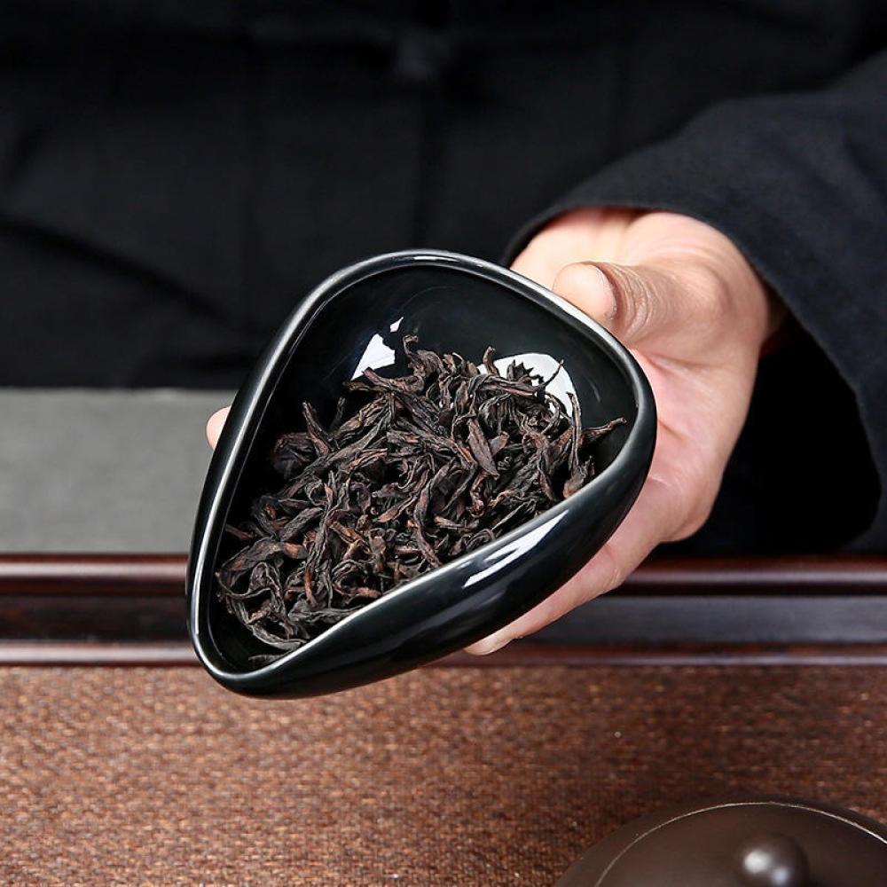 Ceramic Dosing Cup/Tray for Coffee & Tea, Black, Coffee Bar Accessories, Espresso Coffee Bean Dosing Cup, Perfect for Accurate Measurements