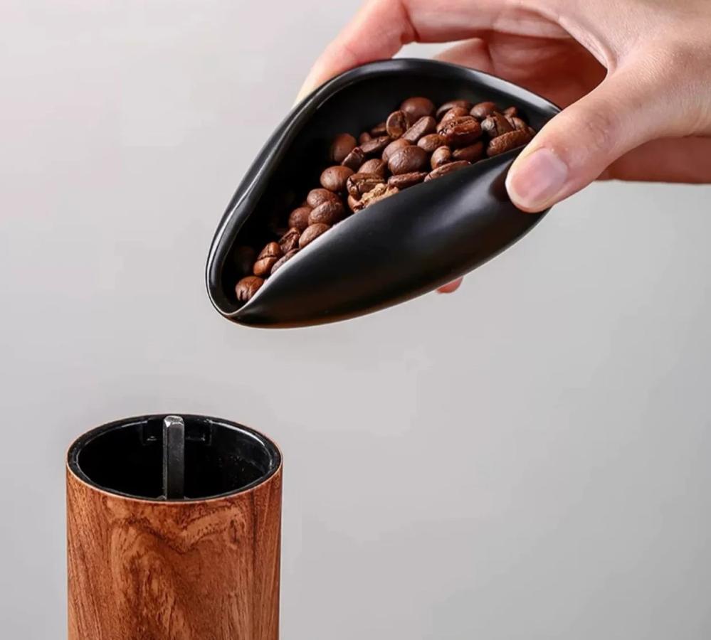 Ceramic Dosing Cup/Tray for Coffee & Tea, Black, Coffee Bar Accessories, Espresso Coffee Bean Dosing Cup, Perfect for Accurate Measurements