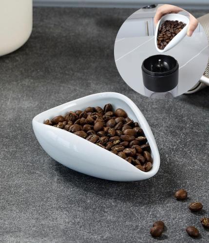 كوب قياس سيراميك/ صينية للقهوة والشاي، أبيض، إكسسو...