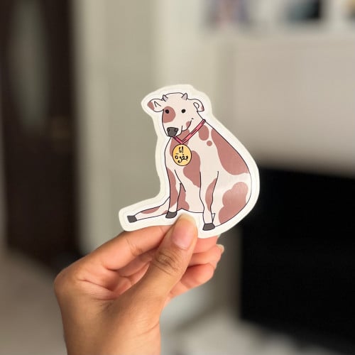 ملصق انا بقرة - Am a cow Sticker