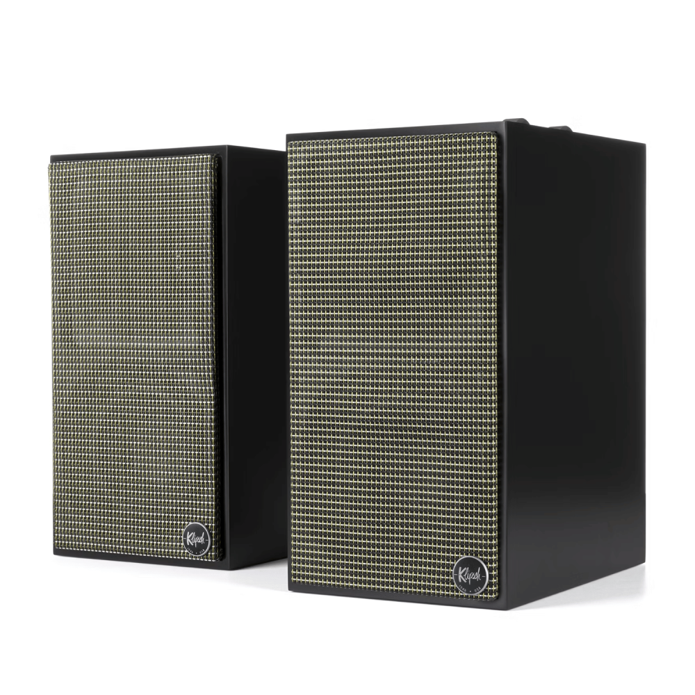 "سماعات Klipsch The Fives ذات اللون الأسود المطفي والمزودة بالطاقة