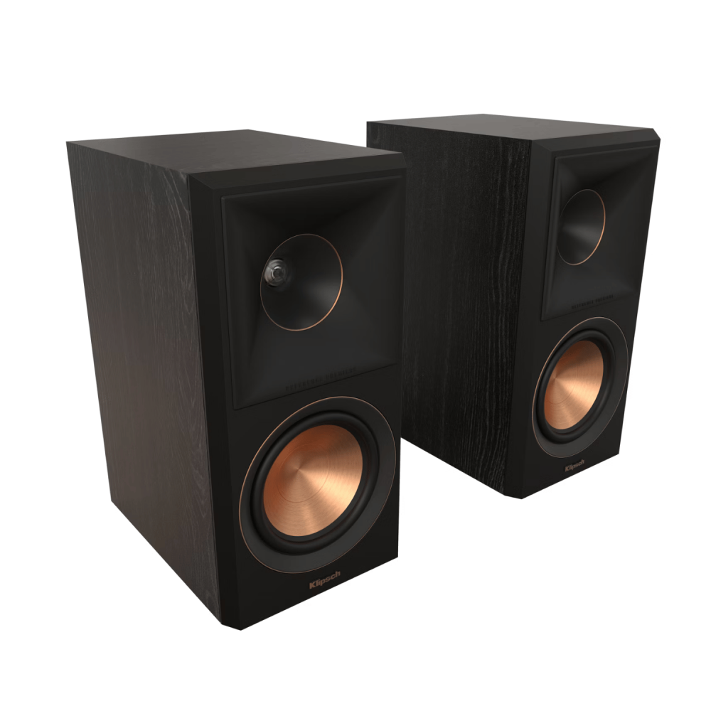 "سماعات Klipsch RP-500M II بلون الإيبوني من فئة بوكشيلف