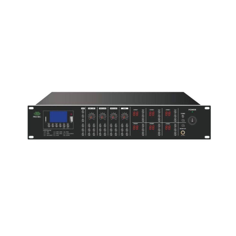 مضخم صوت 6 مناطق | 6×120 واط | PM-6120MW | PROMIC
