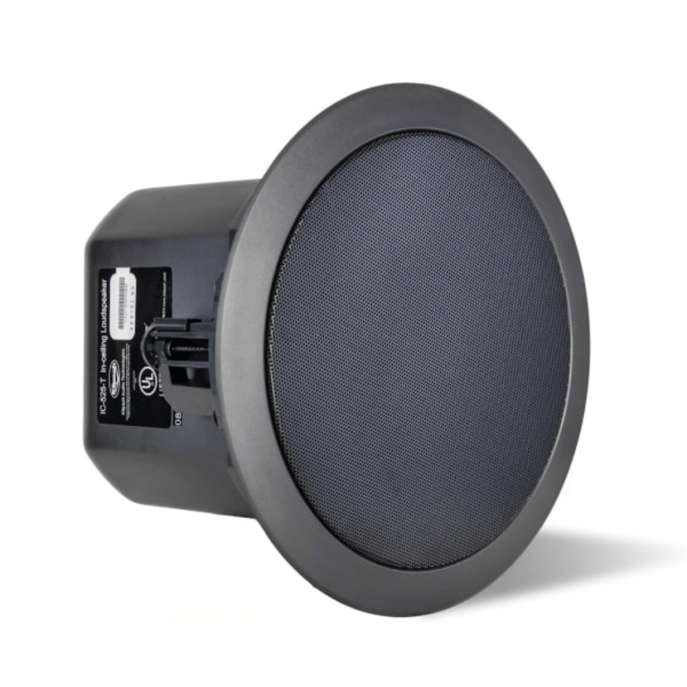 مكبر الصوت السقفي قطر 5.25 بوصه وقدره 30 واط Klipsch IC-525-T – خيار صوتي عالي الأداء للمساحات التجارية- اسود