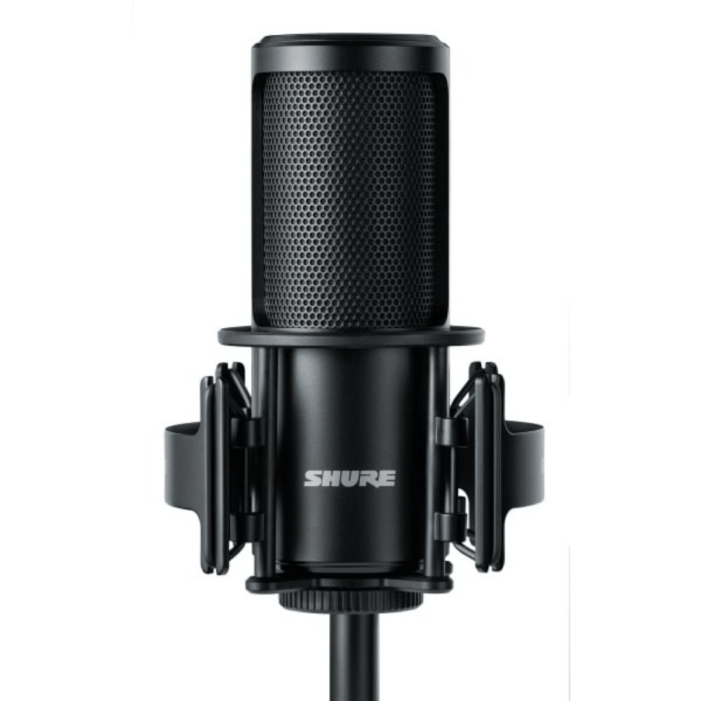 مجموعة ميكروفون Shure SM4-K-Kit باللون الأسود مع حامل للصدمات وحقيبة