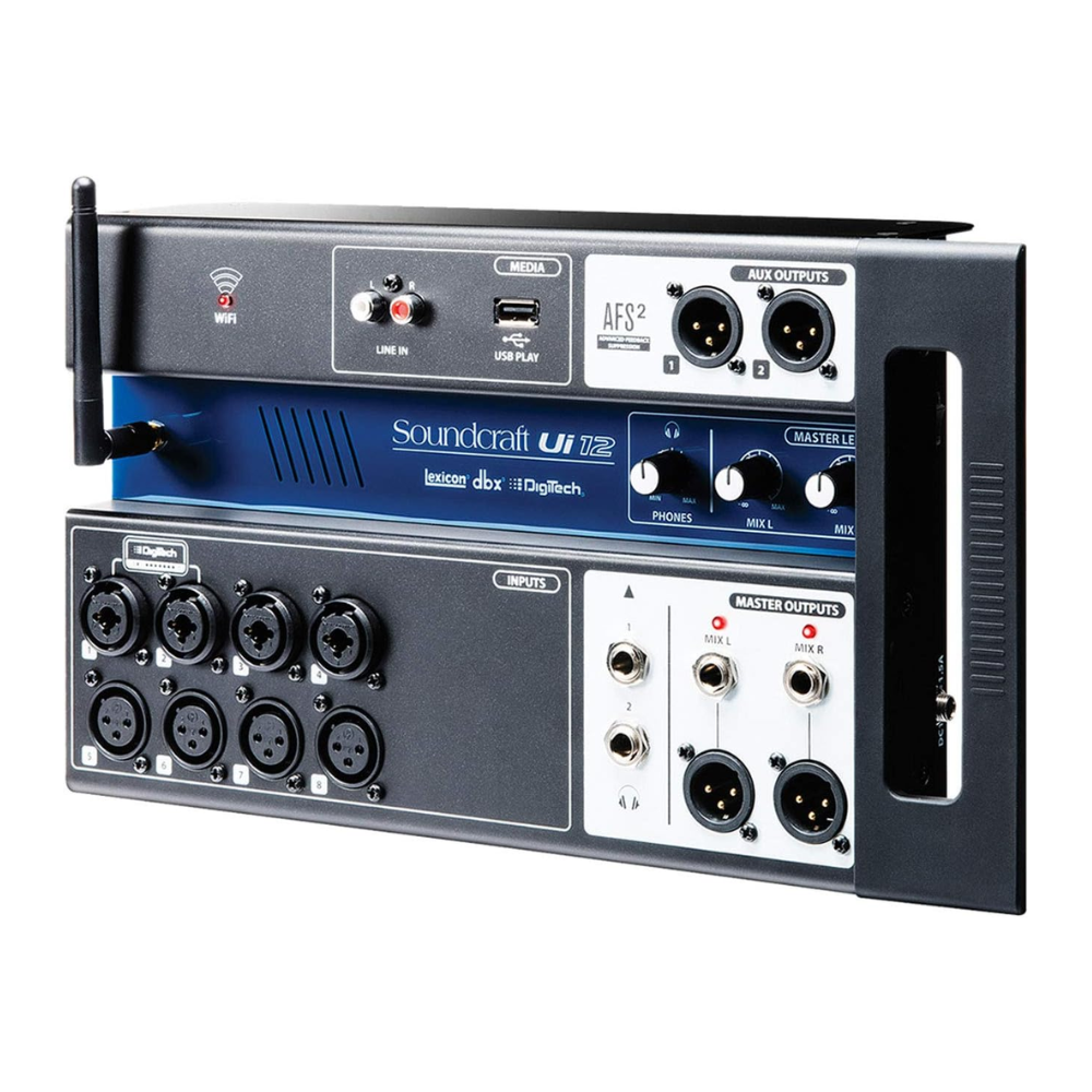 ميكسر صوت رقمي Soundcraft Ui12 – 12 قناة بتحكم لاسلكي وواجهة USB
