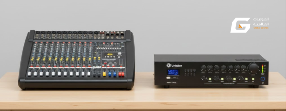 ️ الفرق بين المكسر ومضخم الصوت: دليل مبسط لاختيار النظام الصوتي الصحيح