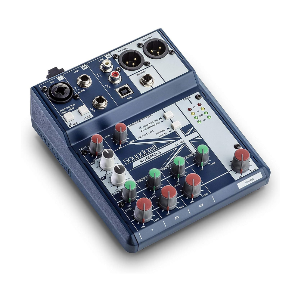 ميكسر Soundcraft Notepad‑5 – 5 قنوات تماثلية مع واجهة USB
