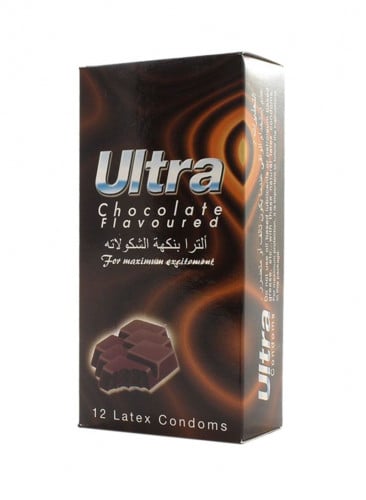 الترا واقي ذكري بالشيوكلاته 12 حبه