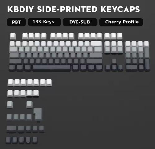 كيكابس رمادي - gray keycaps