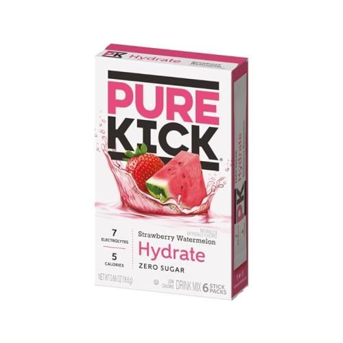 PURE KICK Hydration Singles To Go Drink Mix, Straw...