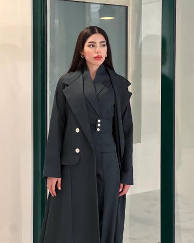 Dark Green Suit Abaya