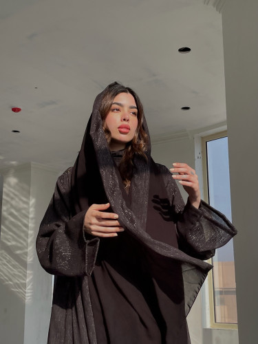 Glittered Black Abaya