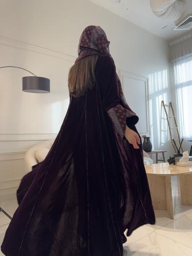 عباية شتوية مخمل
