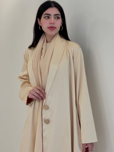 Beige Shiny Abaya