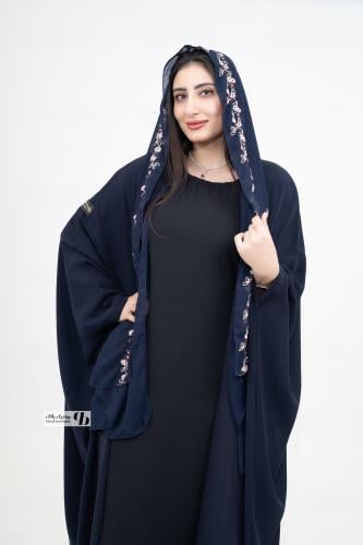 عباية بشت سادة لون كحلي BB308