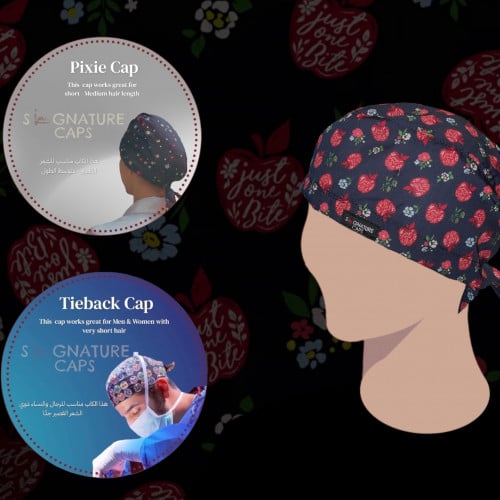 Just one bite “Snow white” Surgical Cap -قبعة جراح...