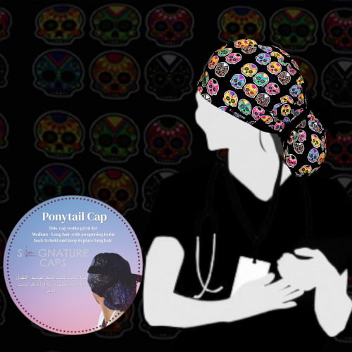 Surgical cap Colored skulls "قبعة جراحية"