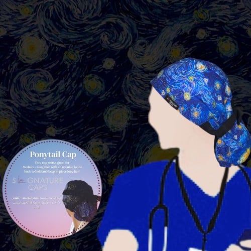 The Starry Night Surgical Cap