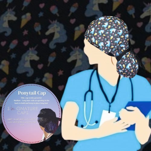 Surgical Cap Unicorns & icecream "قبعة جراحية"