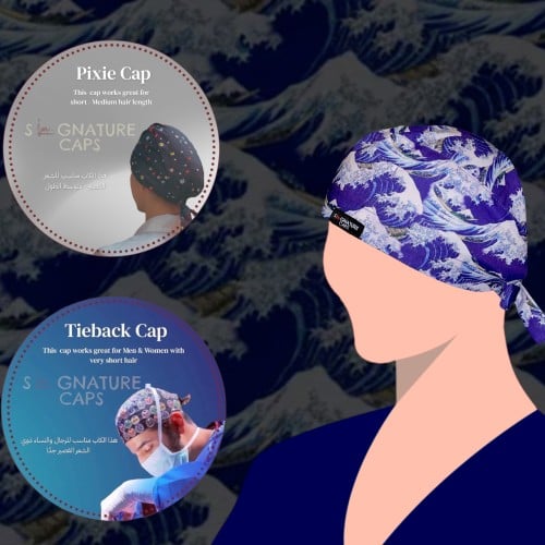 The great wave off kanagawa Surgical Cap