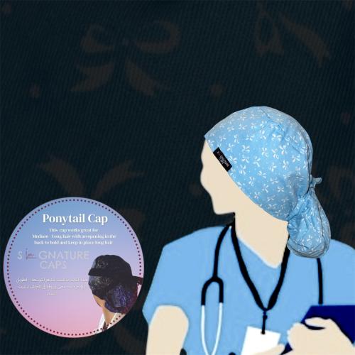 Surgical cap Bows Satin lined "قبعة جراحية"